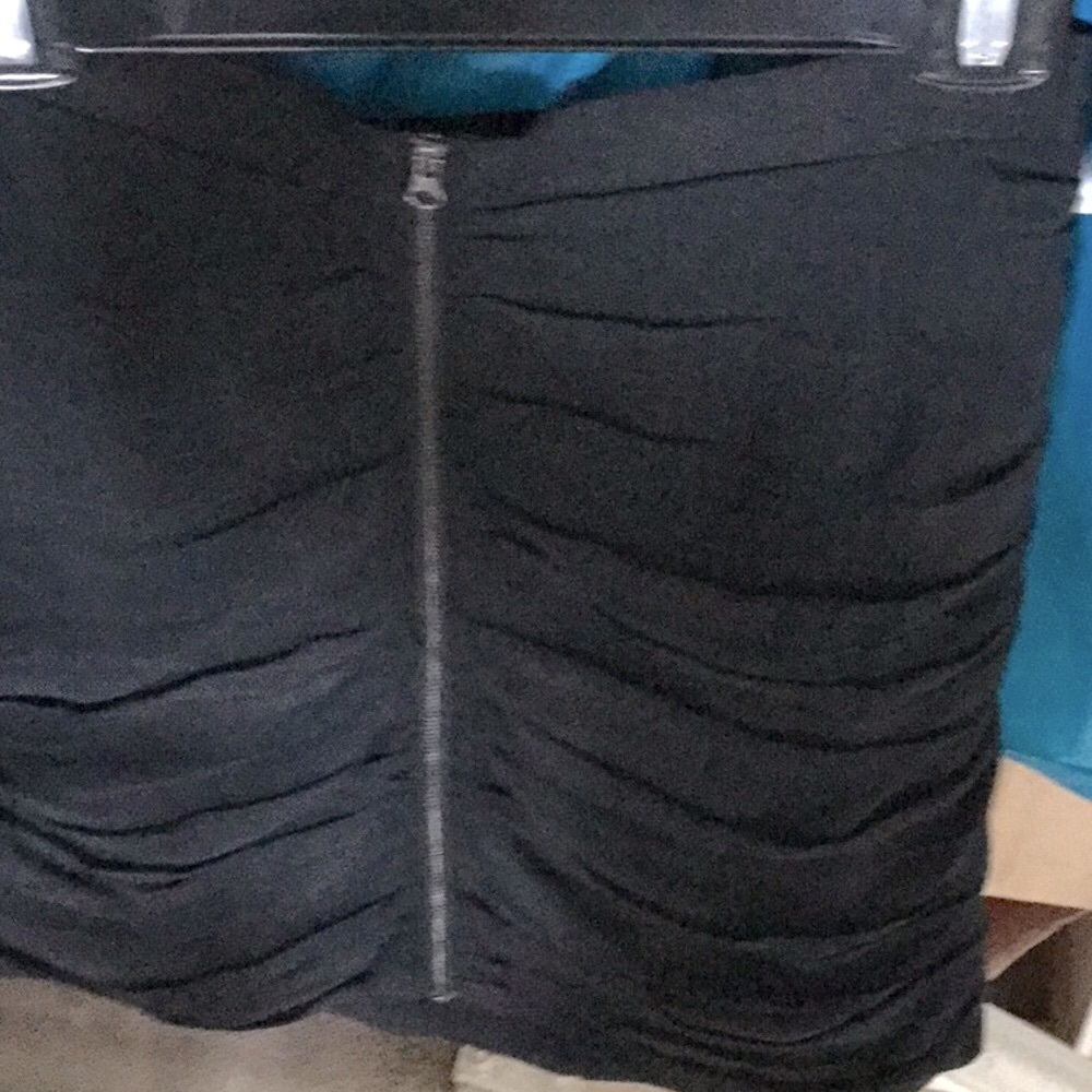Madewell Black sheer silk skirt